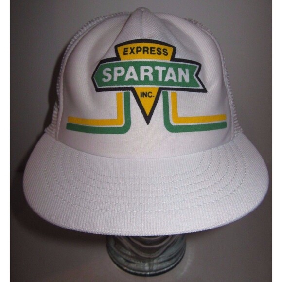 Source Unknown Other - Spartan Express Freight Trucker Hat Cap 1980s - Mesh Snapback Hauling Semi Truck